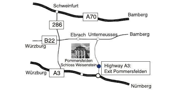 Map how to get to Pommersfelden